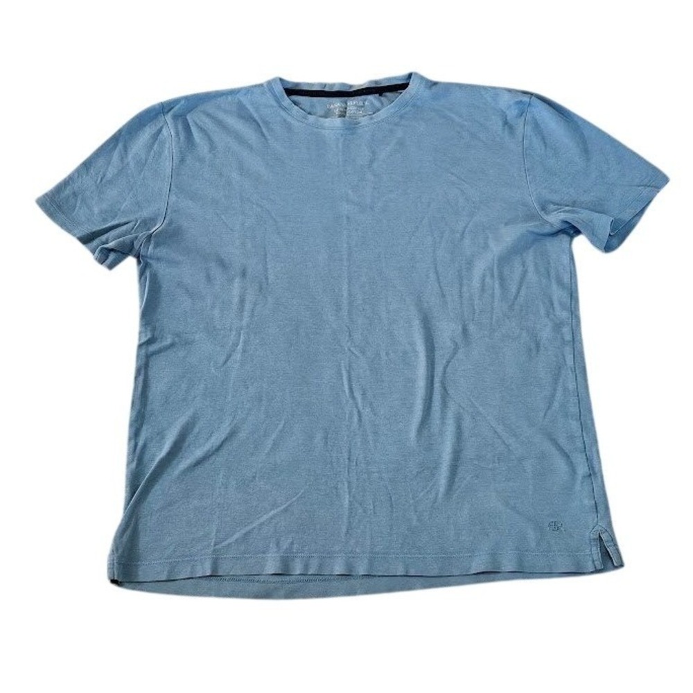 Banana Republic Luxe Touch Tee Mens Large Blue Short Sleeve 100% Cotton T-Shirt